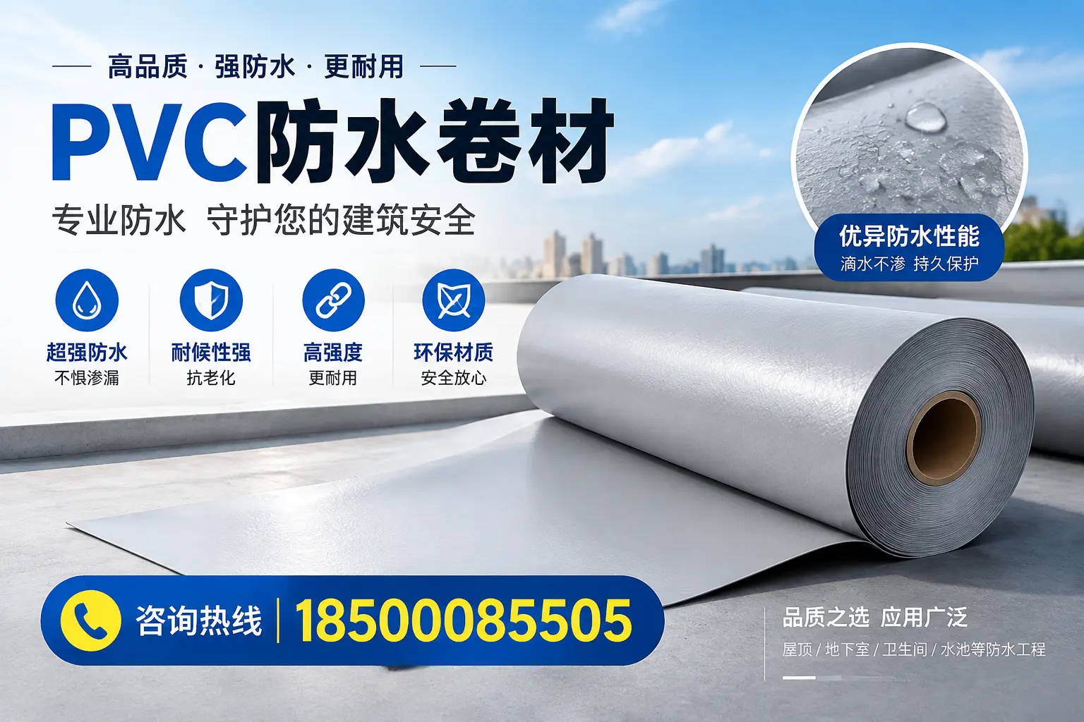 绍兴地区pvc防水卷材的市场现状与发展趋势